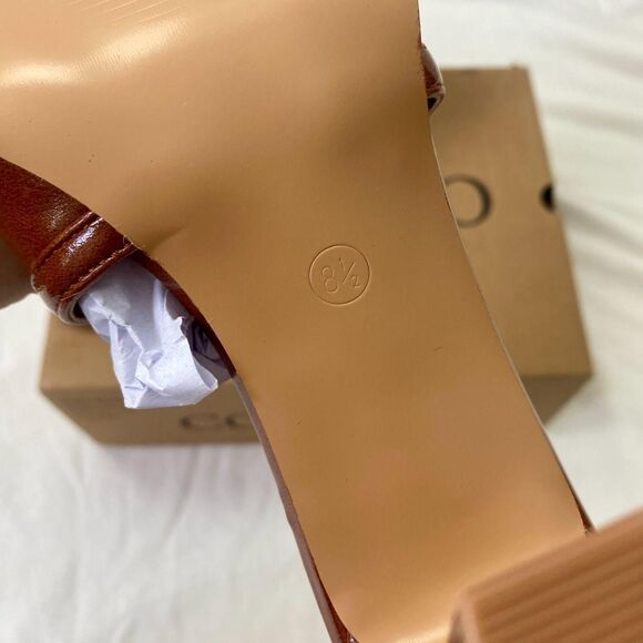 Coutgo New in Box Dark Brown Preppy Coquette Mary Jane Ballerina High Heels 8.5 - Picture 6 of 7